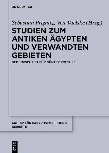 Studien Zum Antiken ÄGypten Und Verwandten Gebieten Sebastian Prignitz (U. A.)-image