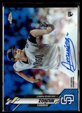 2020 TOPPS CHROME BLUE /150 ROOKIE AUTO ANDRES MUNOZ PADRES