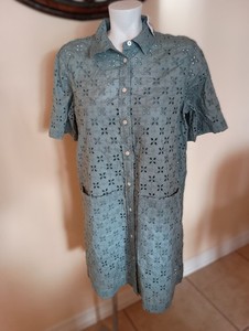 gap eyelet shirt dress Eyelet Trapeze Maxi Shirt Dress