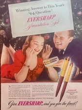 WWII Era Dec 1945 Eversharp Presentation Pen & Pencil Set Ad #1619