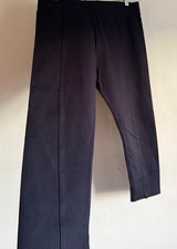 M CO NAVY BLUE MID RISE LEGGINGS TROUSERS SIZE:16 CAUSAL GYM
