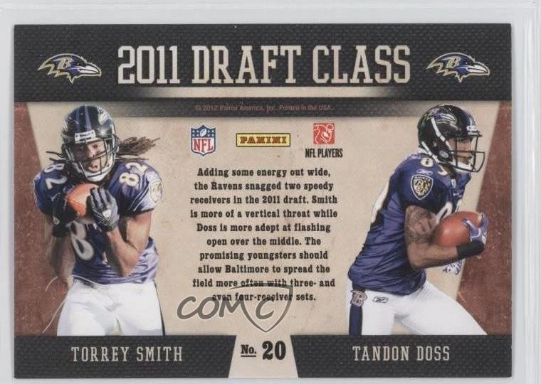 2011 Playoff Contenders Draft Class Torrey Smith Tandon Doss #20 Rookie RC - Image 2 of 2