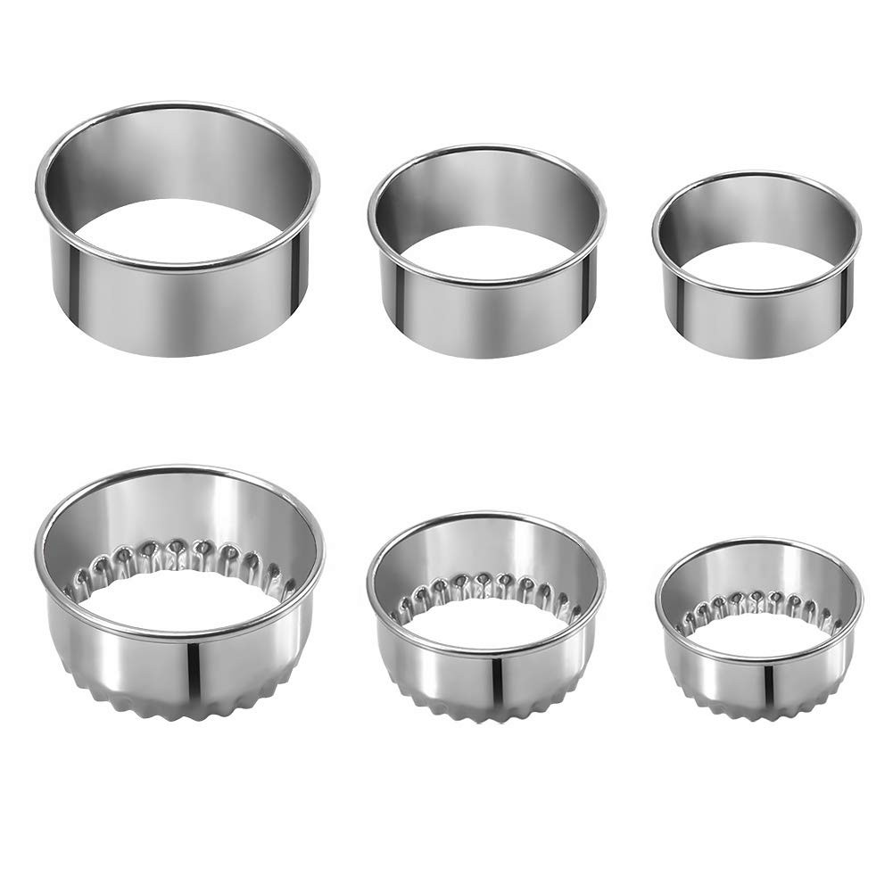 Kookia Stainless Steel Cookie Cutter Set, Flat and 15 Count (Pack of 3041)