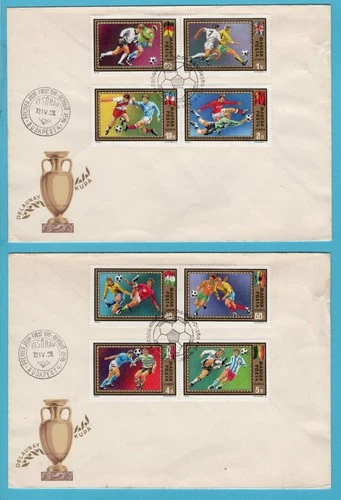 FOOTBALL HUNGARY 2 FDC's soccer 1972 Budapest