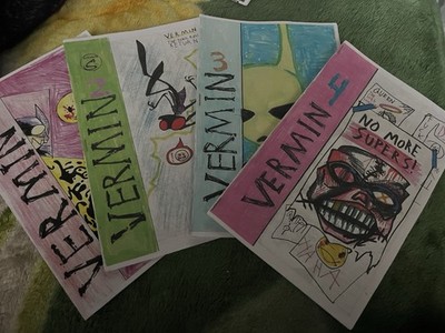 Vermin 1-4 . Hand drawn Comic zines