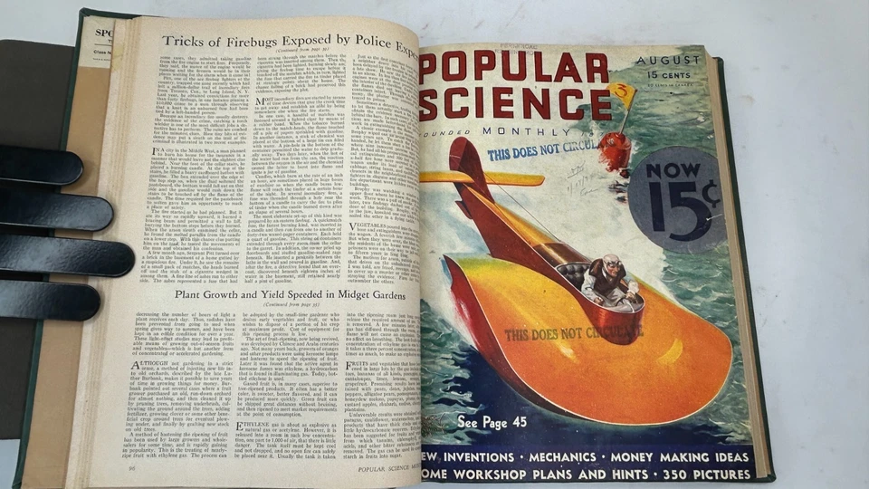 Bound Magazine: Popular Science Monthly: July to December 1933 - Image 4 of 4