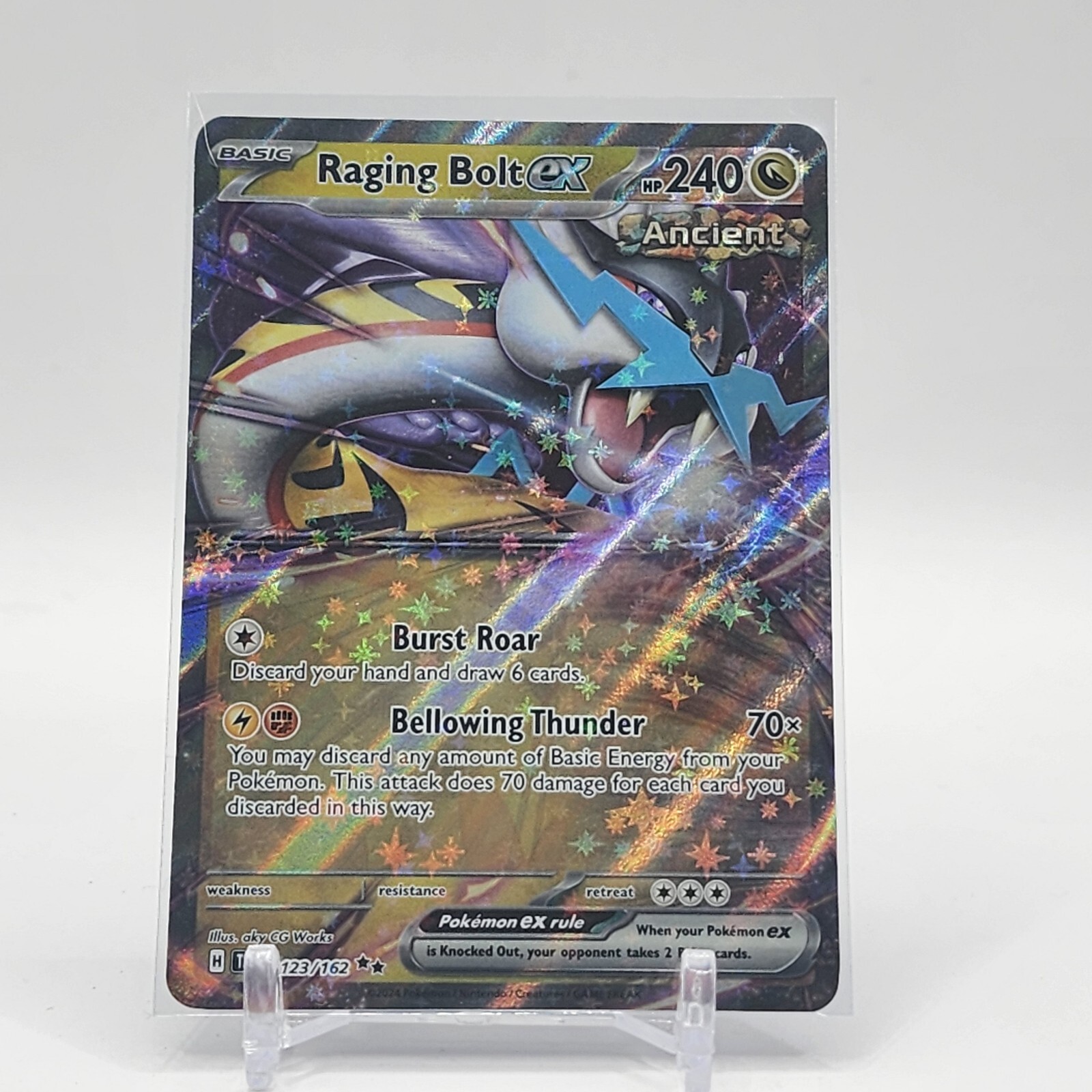 Raging Bolt ex - 123/162 - Double Rare - Temporal Forces - Pokemon Card - NM/M