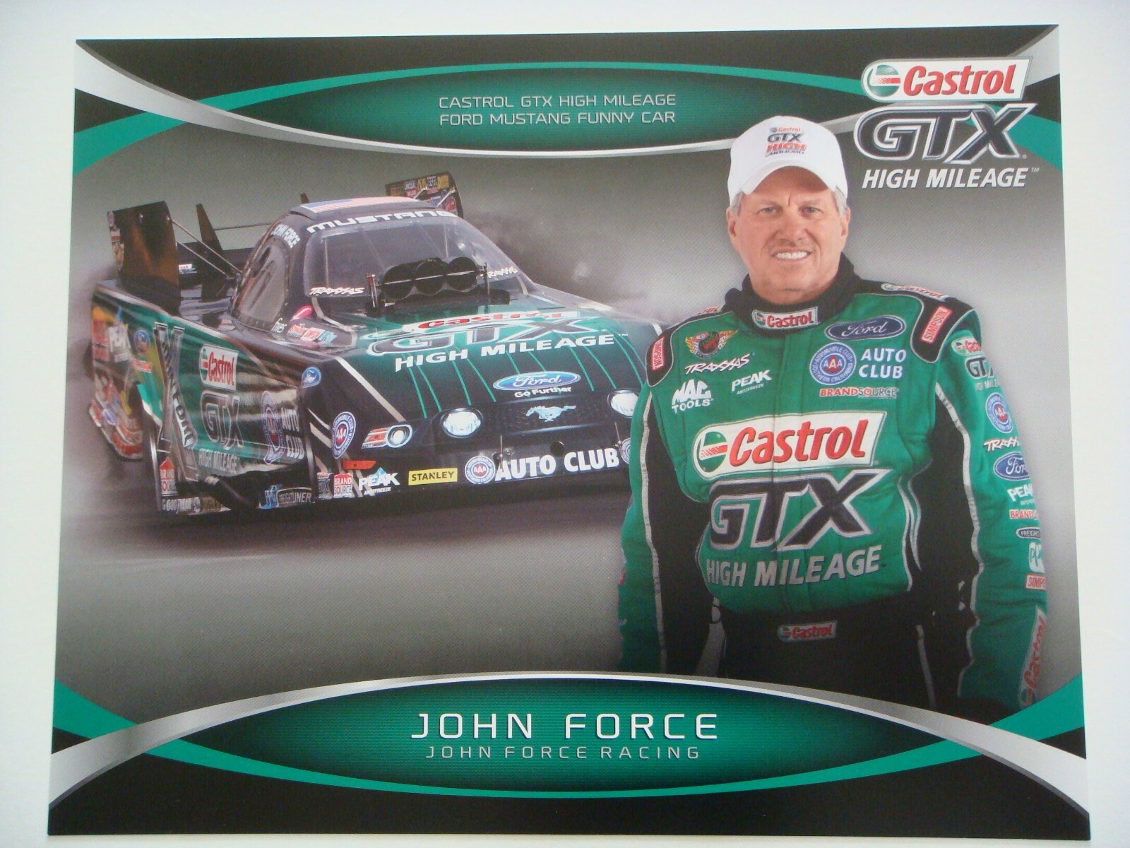 John Force - 2014 CASTROL GTX / HIGH MILEAGE  NHRA Handout