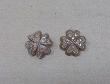 Paire De Boucles D'oreilles Vintage Créateur - Clips Cabochon Perle - Métal Argenté