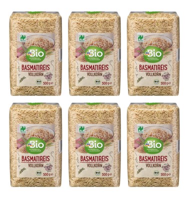 6 x 500g | dmBio Basmatireis aus Vollkorn