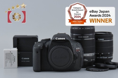 Canon EOS Kiss X5 / Rebel T3i / 600D 18.0 MP DSLR 18-55 55-250 Lenses