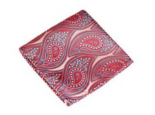 Lord R Colton Masterworks Pocket Square - Santiago Ruby Turquoise Silk 75 New