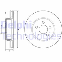 2X Delphi BG4642 Bremsscheibe FüR Dodge Jeep