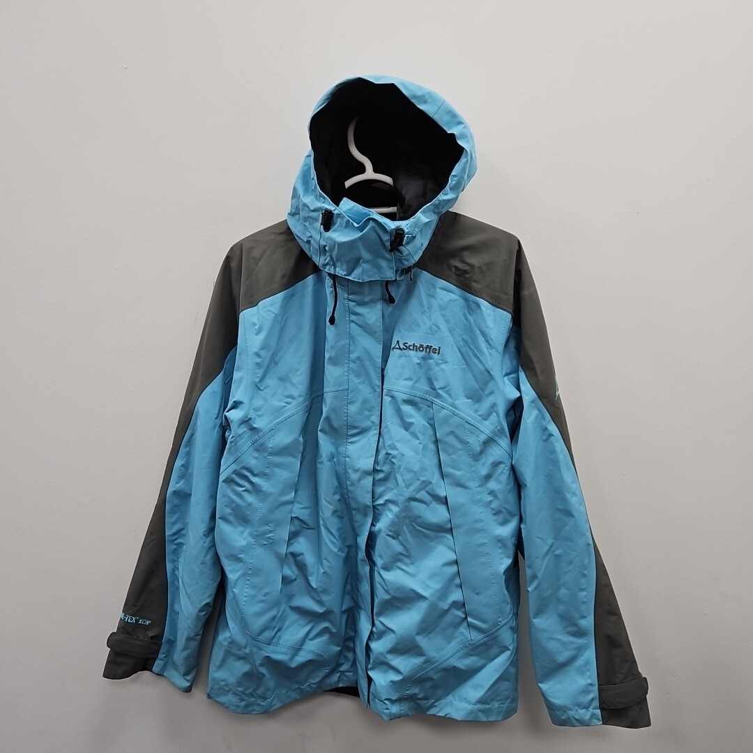 Schoffel In Goretex Waterproof Ski Snow Hooded Blue Jacket