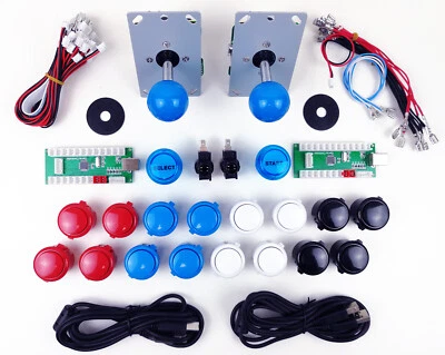 Kit Arcade PRO 2 Postazioni Joystick 18 Pulsanti Start Select Led Controller USB