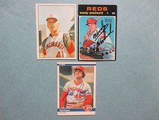JOE  NUXHALL(Died  in  2007)/WOODY  WOODWARD/TED  POWER    Reds  Signed   Cards