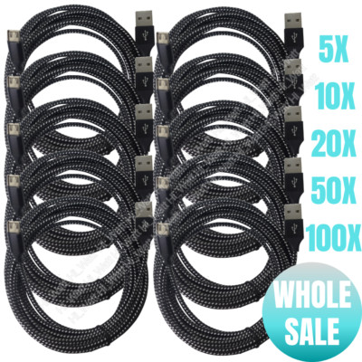 Micro USB Fast Charger Adapter Charging Cable For Samsung Google Android HTC Lot