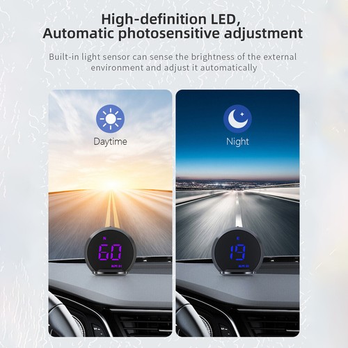 Head Up Display Car GPS Speedometer MPH KMH HUD Overspeed Alarm Compass Digital - Picture 6 of 8