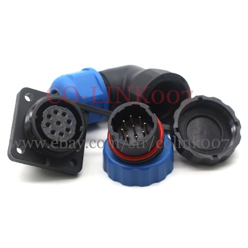 SD20 9pin Aviation Connector, Waterproof Panel Mount Heavy Automotive Plug 5A - Picture 3 of 5