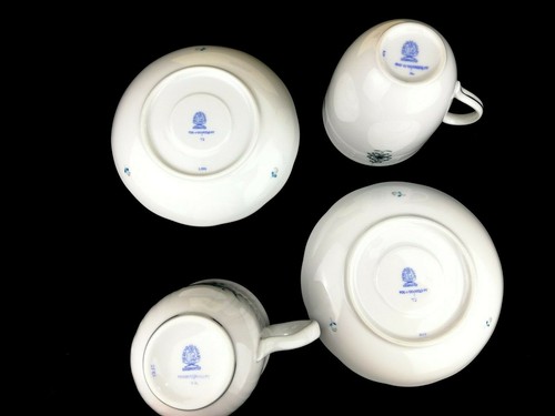 Herend Chinese Bouquet Turquoise 2 pcs Mugs with Saucers - Picture 8 of 8