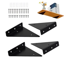 4 Packs Floating Shelf Brackets 4 x 3 Inch Small Shelf Brackets Floating She