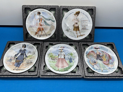 Set of 5 Henri D'Argeau Limoges Les Femmes Du Siecle Collector Plates