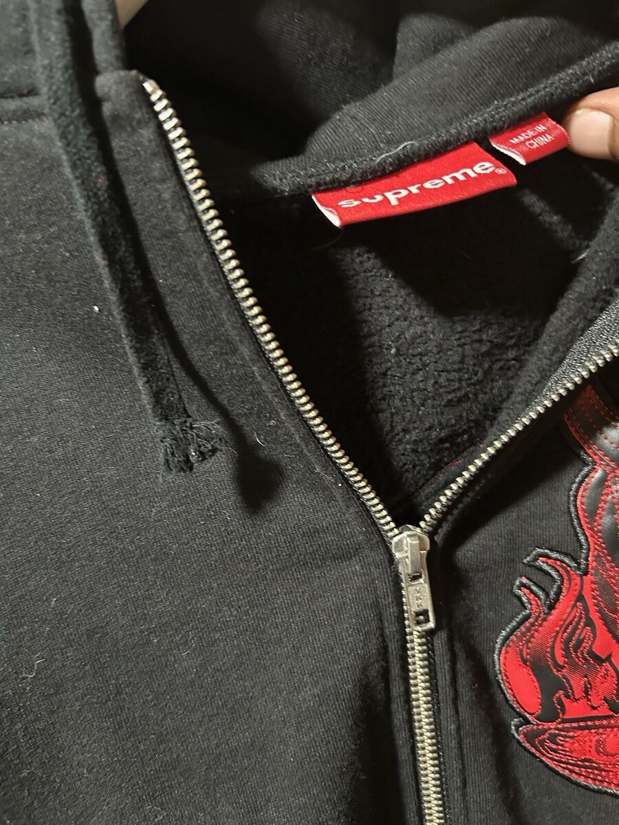 SUPREME DEMON ZIP UP HOODIE Men's Size Medium Red/Black SUPREME DEMON ZIP UP HOODIE Men's Size Medium Red/Black