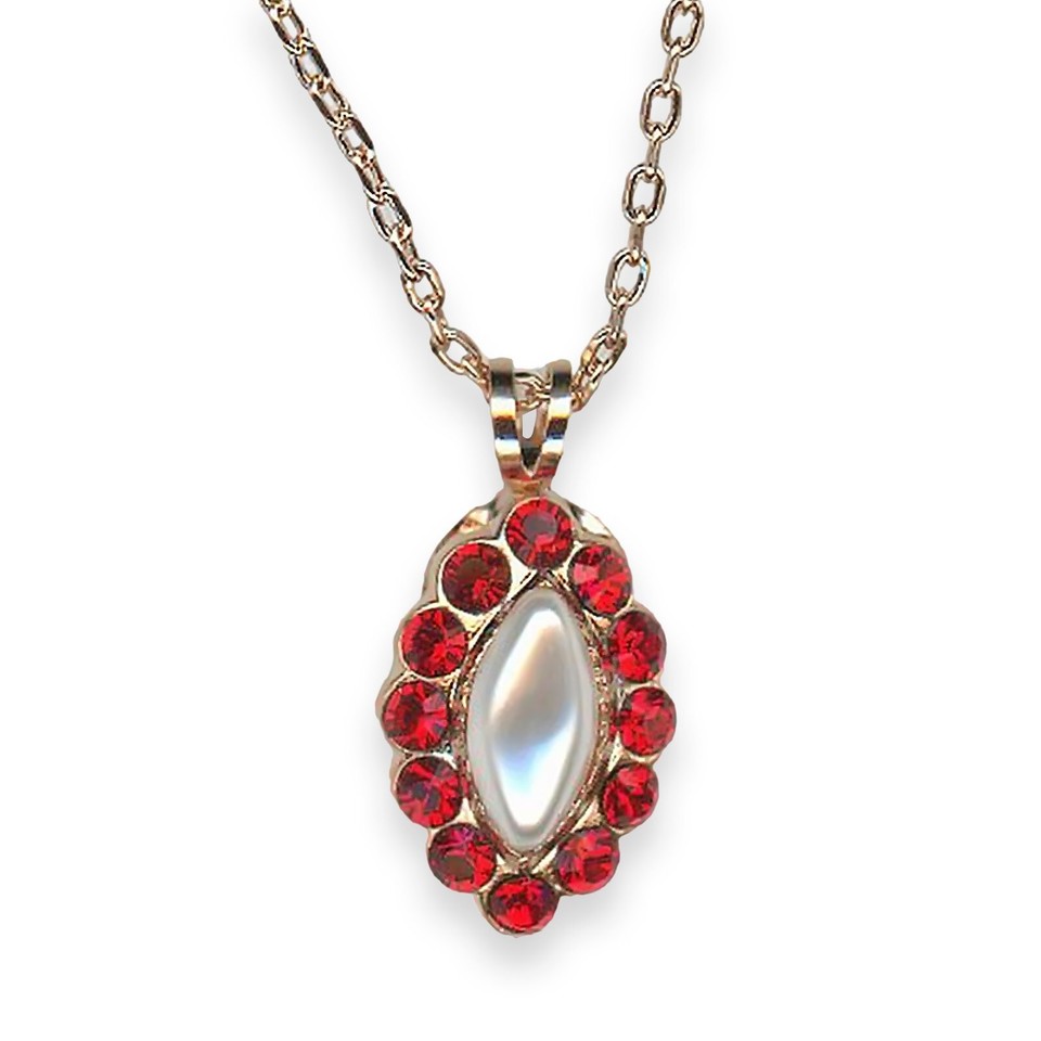 MARIANA RG NECKLACE - W/RED AND FLORAL CRYSTALS main image 0