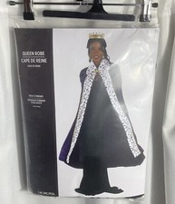 Adults Royal Queen Robe Costume - Purple and White NWT One Size Fits Most 48in.