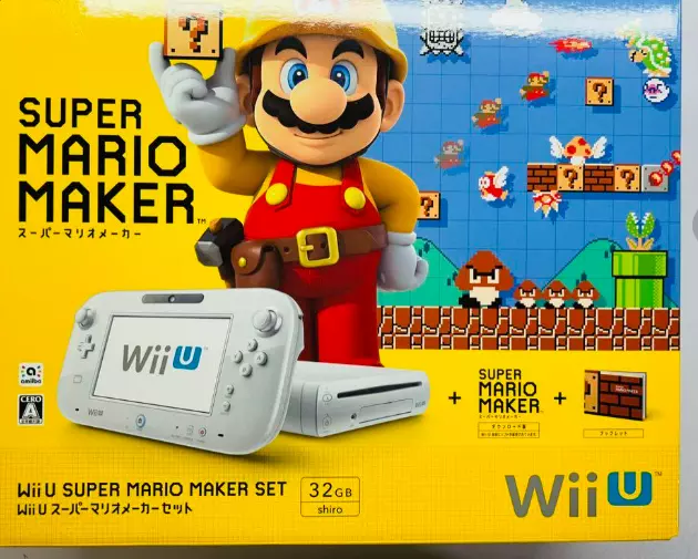 Nintendo Wii U Super Mario Maker 32GB Limited Edition Game console Set Box  Japan