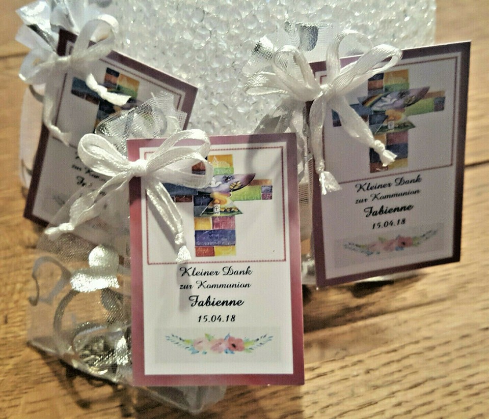 Regalo Invitados Ángel Bolsita Organza Cruz Comunión Bautizo Boda Personalizada