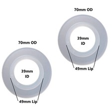 Toilet Flush Seal 2-3/4", 1-1/2"  1-15/16-inch Lip, 70 X 39 X 49mm 2pack 