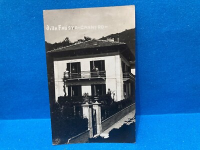 POSTCARD VILLA FAUSTA CANNERO TRAVELLED VS COMO 1928.