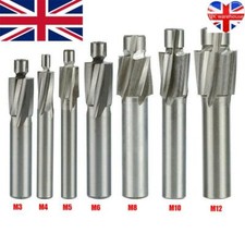 M3-M10 HSS Counterbore End Mill 4Flute Pilot Slotting Tool for Milling UK