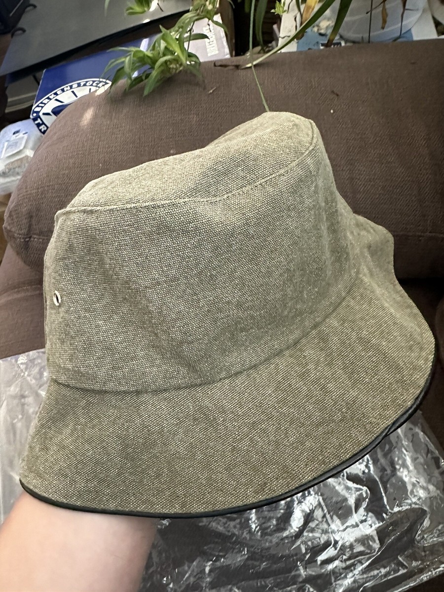 NWT Balmain Khaki Logo Bucket Hat $585 | eBay