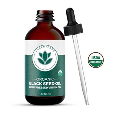 Organic Black Seed Oil 4oz 100% Pure Cold Pressed Nigella Sativa USDA Certified