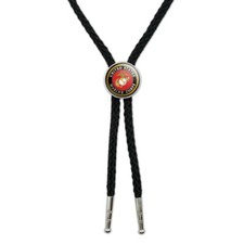 Marines USMC Emblem Black Yellow Red Western Southwest Bolo Tie
