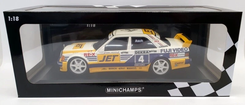 Minichamps 1/18 Scale 155 893604 -Mercedes Benz 190E 2.5-16 EVO 1 #4 Team MS-Jet - Imagen 2 de 4