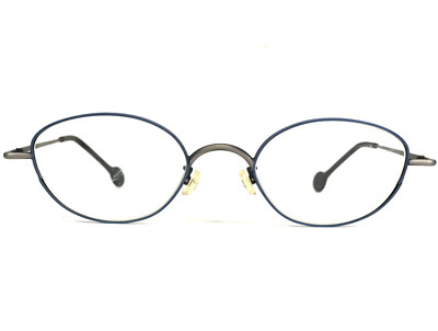 Vintage la Eyeworks Eyeglasses Frames Matte Antique Gray Blue Round 50-20-135
