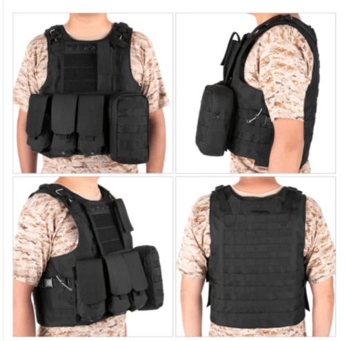 Tactical MOLLE Vest Military Combat Police Adjustable Assault Plate Carrier USA