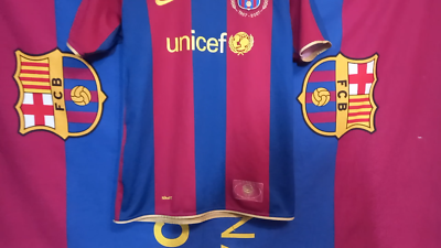 BARCELONA 2007 2008 HOME SHIRT FOOTBALL SOCCER JERSEY BOYS NIKE
