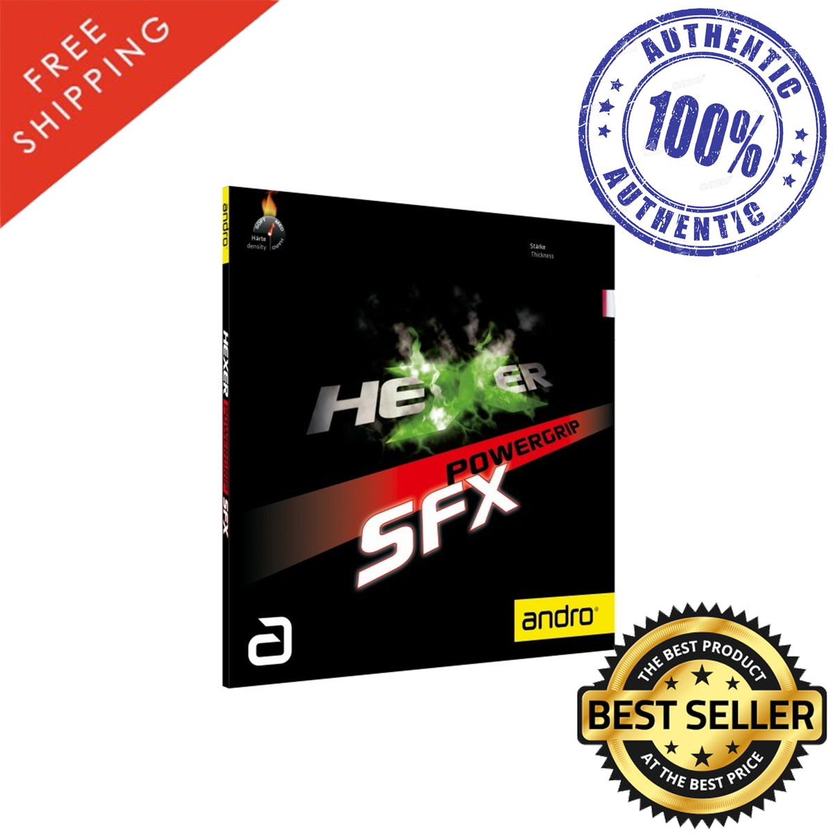 Powergrip SFX Ping Pong Mặt Vợt Bóng Bàn Hexer PowerGrip SFX, Chính ...