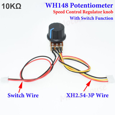 10K OHM Linear Taper Rotary Potentiometer 10KB B10K Pot Knob On off ...