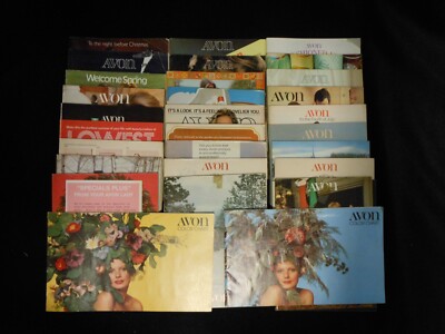 Vintage 1973 Avon campaign catalogs, 26 total plus 2 color charts