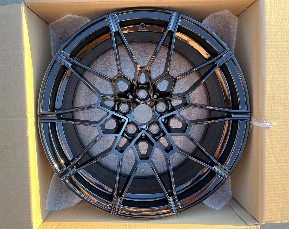 Set of TWO NEW OEM BMW M3 M4 FRONT 19” 826M BLACK WHEELS 