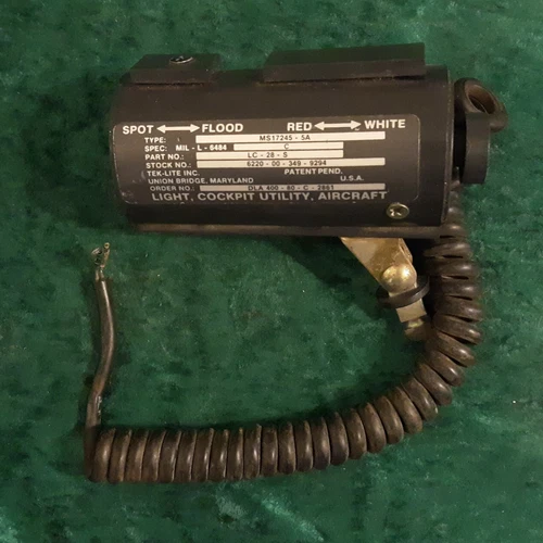Vintage Light, Cockpit Utility, Aircraft MS17245-5A - Tek-Lite LC-28-S