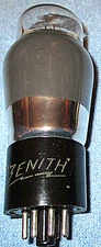 1 Zenith Type 6F6-G Vacuum Tube 1930's Audio Power Pentode for Vintage AM Radios