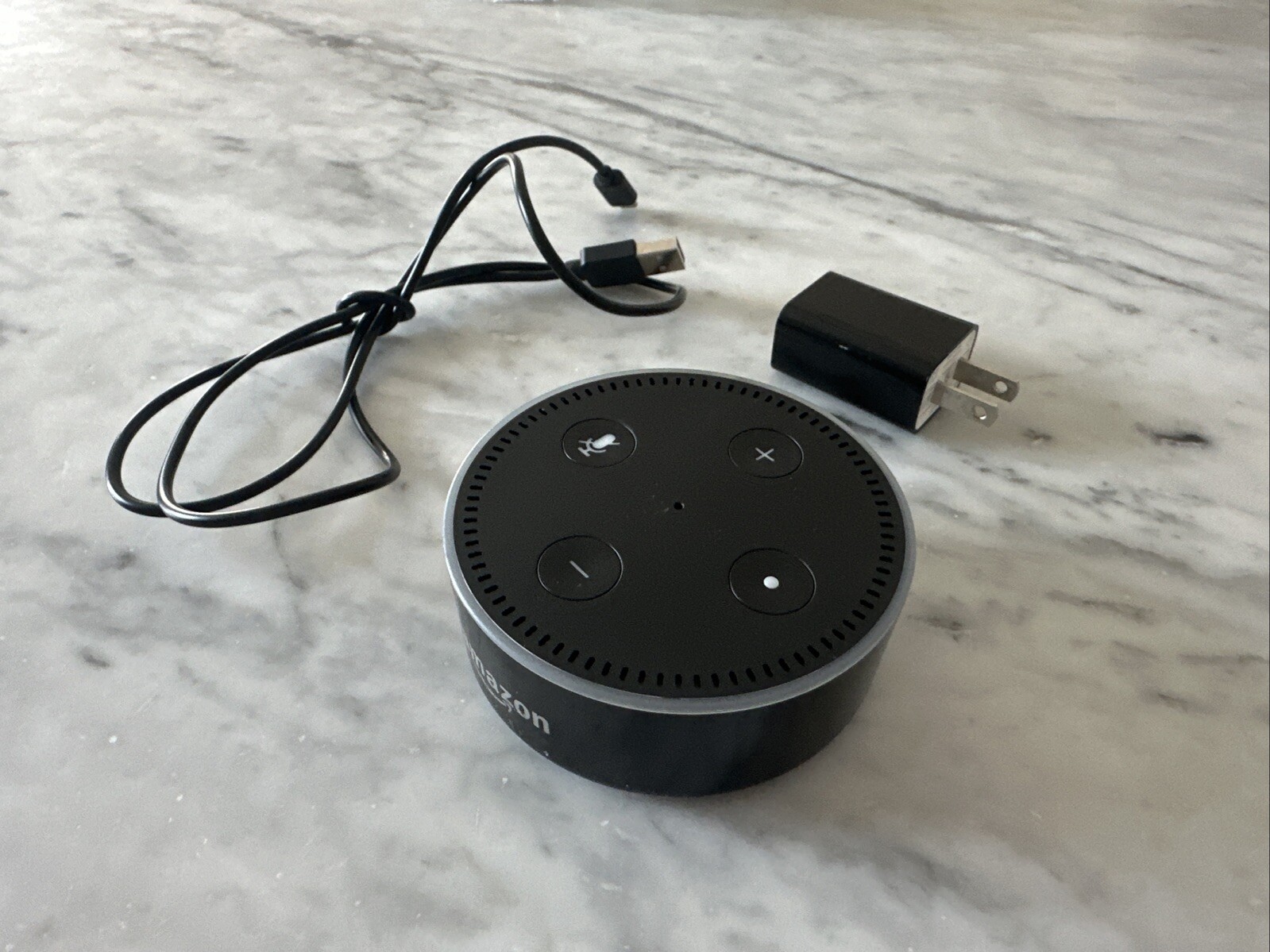 Amazon Echo 2nd Gen Smart Speaker Black with Charging Cable & Power Adapter-image