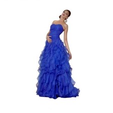 Jovani Royal Blue Strapless Gown Formal Dress Size 8 