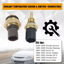 Engine Coolant Fan Temperature Sensor Switch Set for Honda CR-V Civic Acura